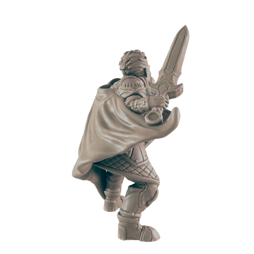 Fighter Human Male - Everyday Heroes - Minis - EC3D - - Dungeons & Dragons - RPG - Tabletop - EC3D - Miniature