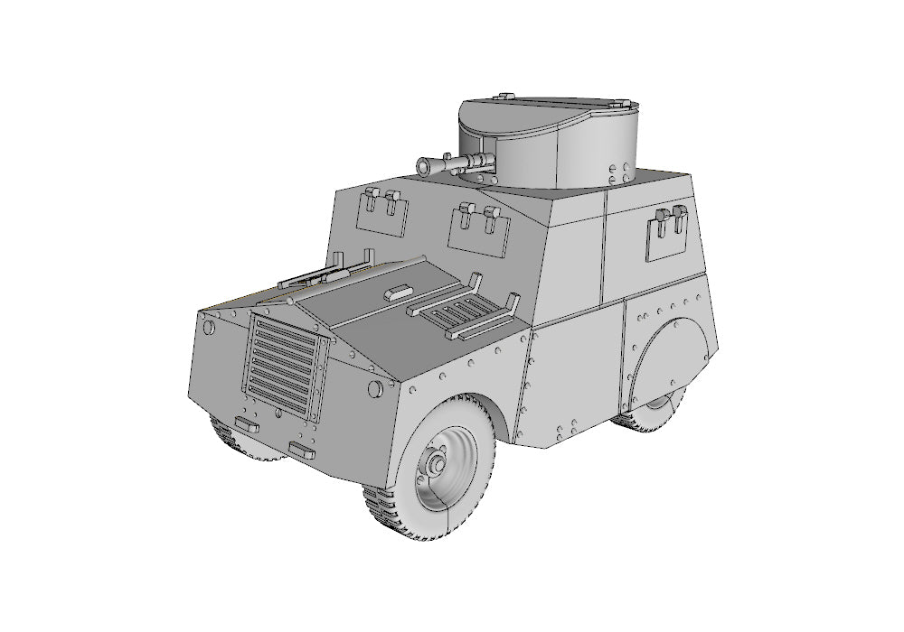 Car Beaverette MKIII - UK Army - wargame3d- 28mm Scale