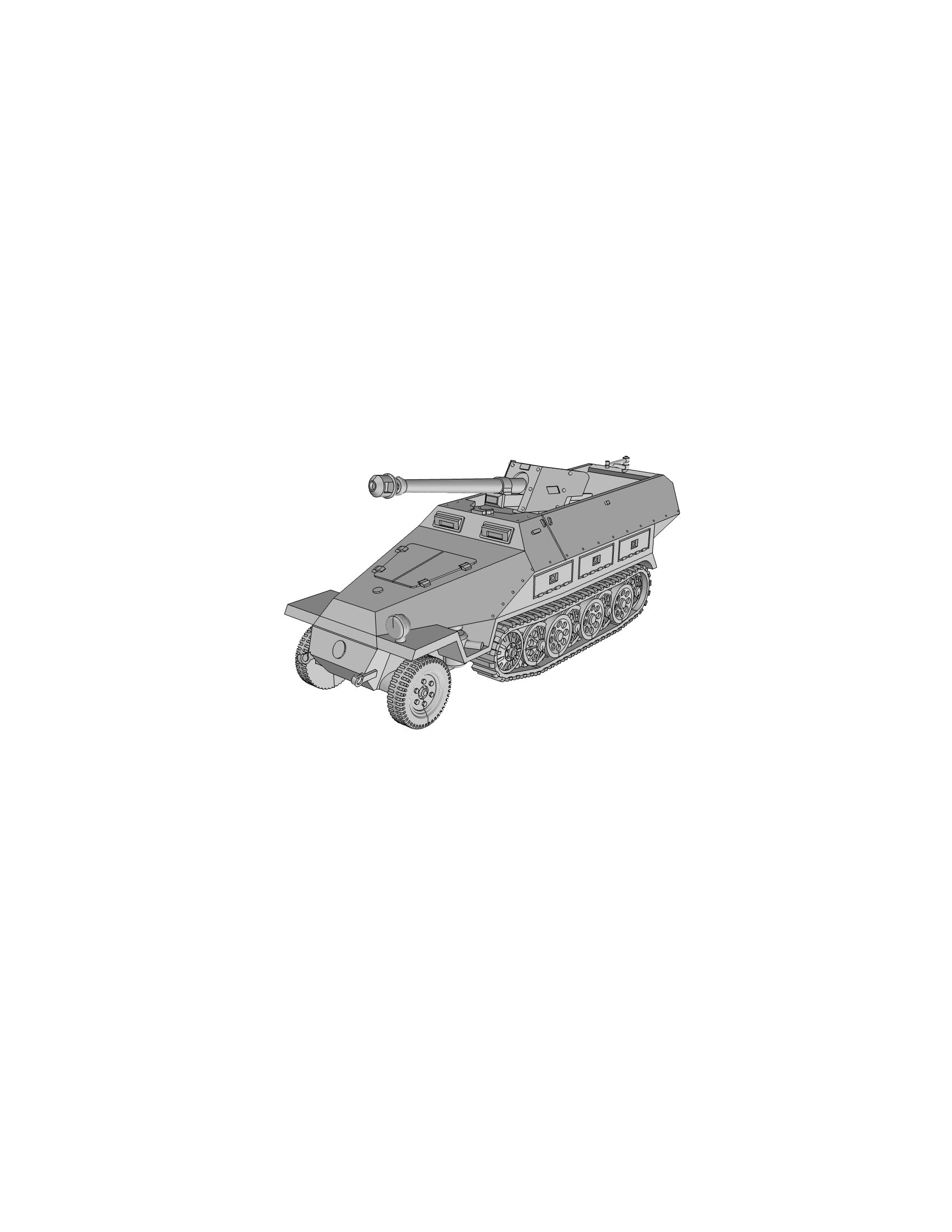 Sd.Kfz 251.22 - German Army - 28mm Scale - wargame3d