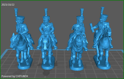 28mm French ADC in shako - 4 minis - MC Minis