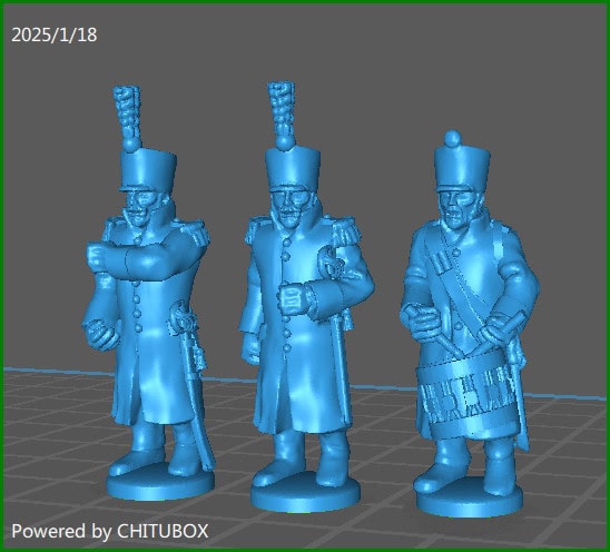 28mm Napoleonic French Line BTG with Greatcoat - 18 Minis - MC Minis