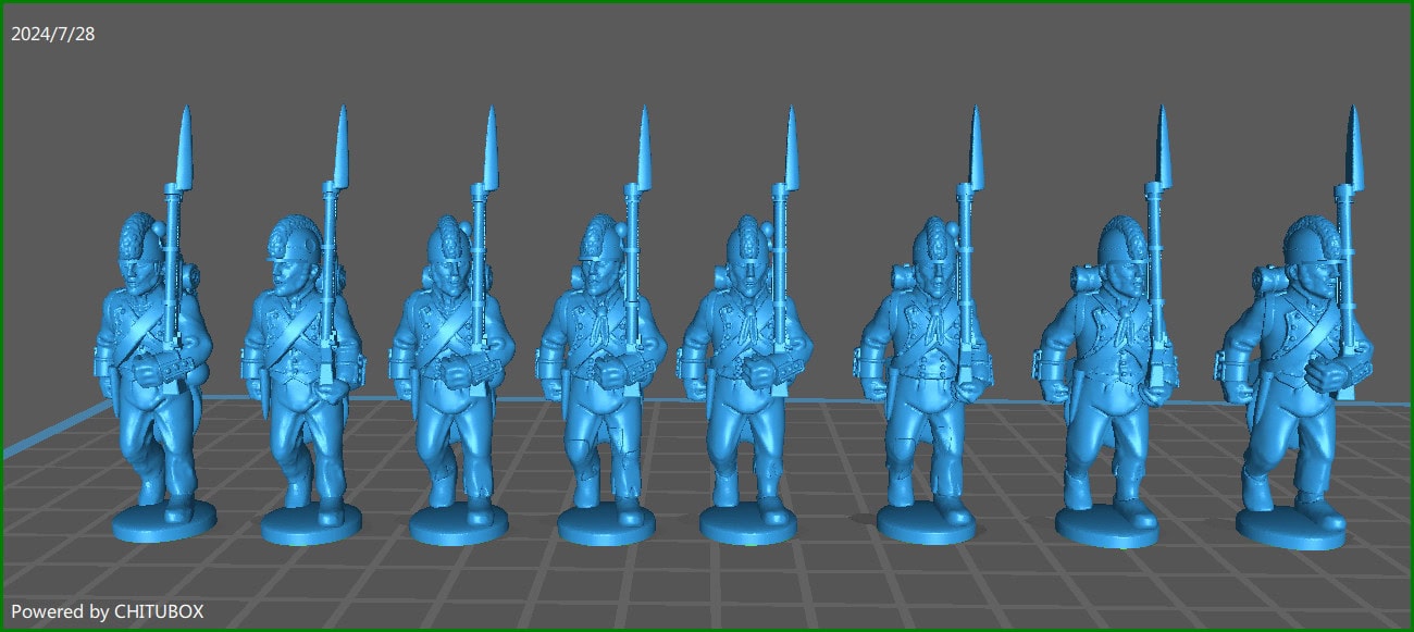 28mm French Revolution line btg 1790-1801 w kasket - 15 minis