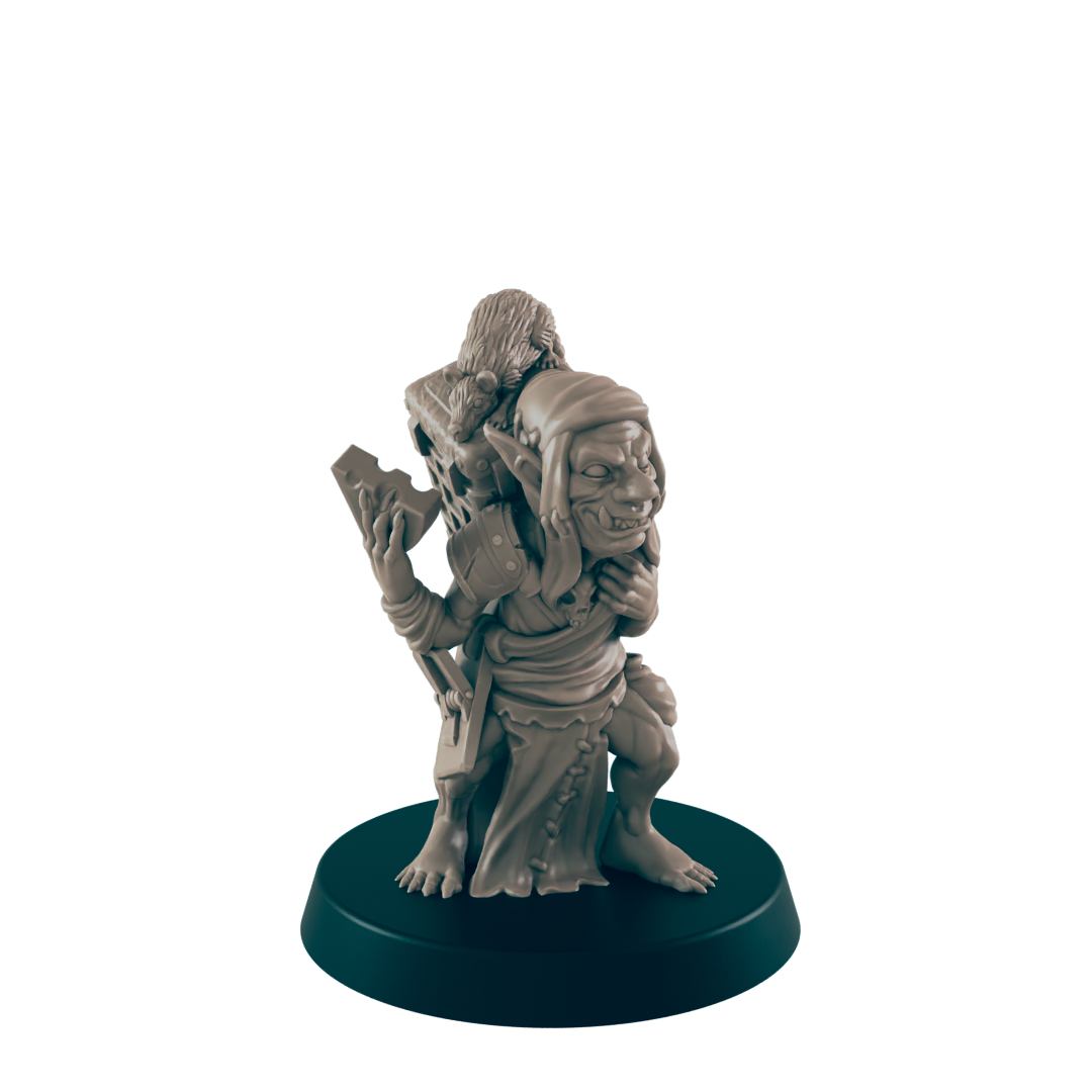 Goblin Rat Catcher - Everyday Folk - Minis - EC3D - - Dungeons & Dragons - RPG - Tabletop - EC3D - Miniature