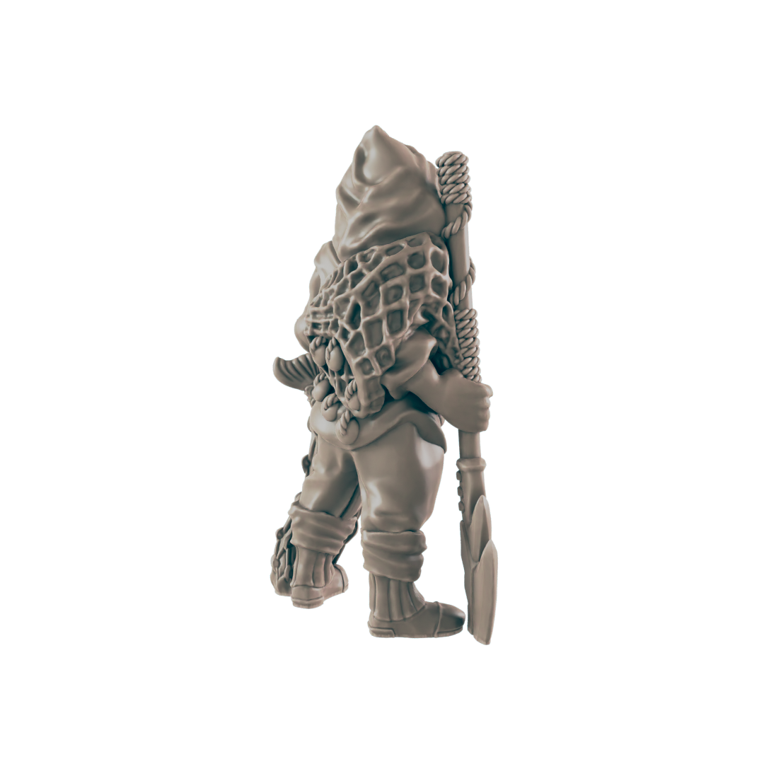 Half Ork Male Fisherman - Everyday Folk - Minis - EC3D - - Dungeons & Dragons - RPG - Tabletop - EC3D - Miniature
