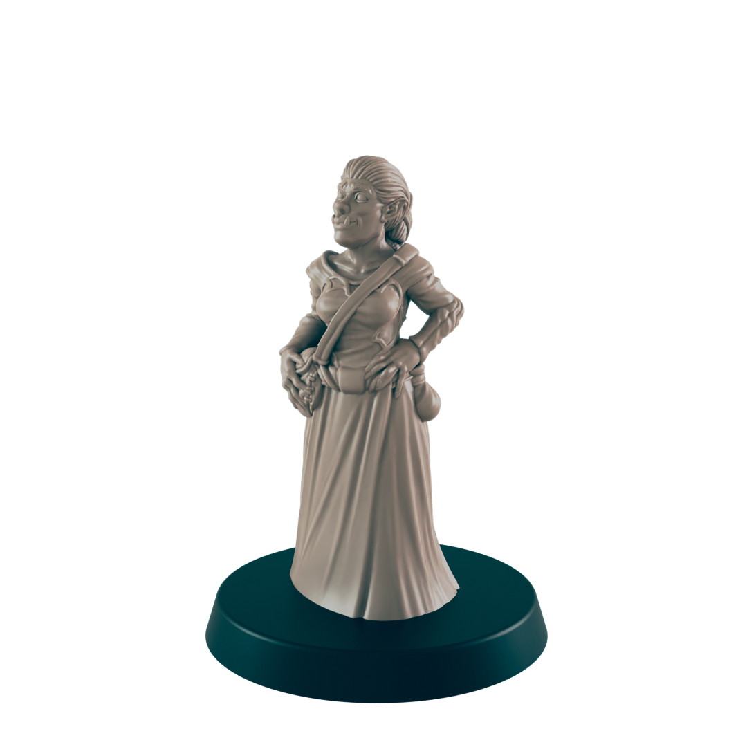 Half Orc Mother - Everyday Folk - Mini - EC3D - - Dungeons & Dragons - RPG - Tabletop - EC3D - Miniature