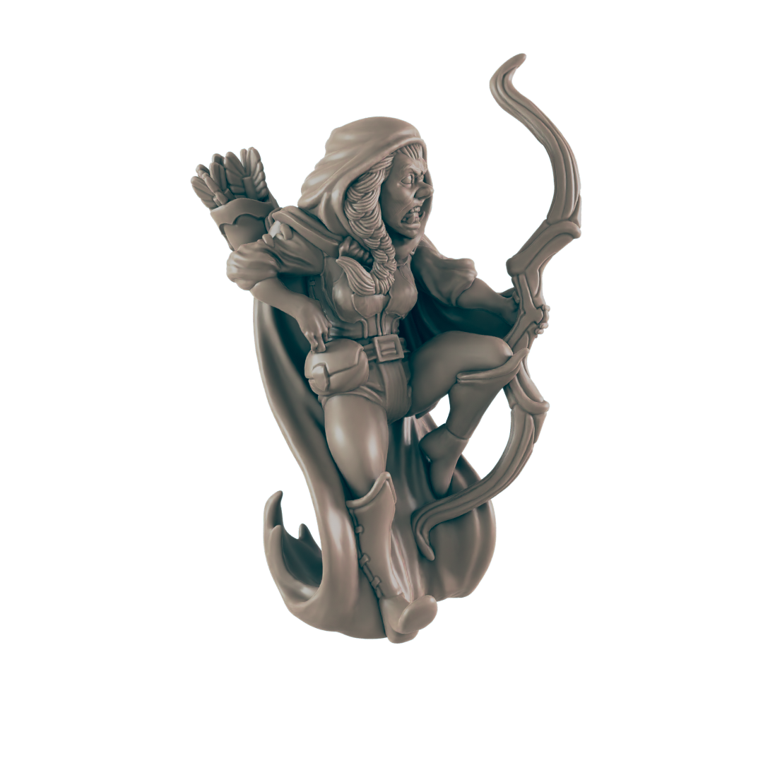 Ranger Halforc Female - Everyday Heroes - Minis - EC3D - - Dungeons & Dragons - RPG - Tabletop - EC3D - Miniature