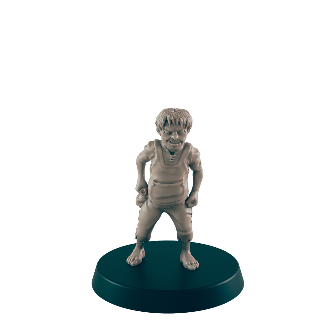 Half Orc Kid Bully - Everyday Folk - Minis - EC3D - - Dungeons & Dragons - RPG - Tabletop - EC3D - Miniature