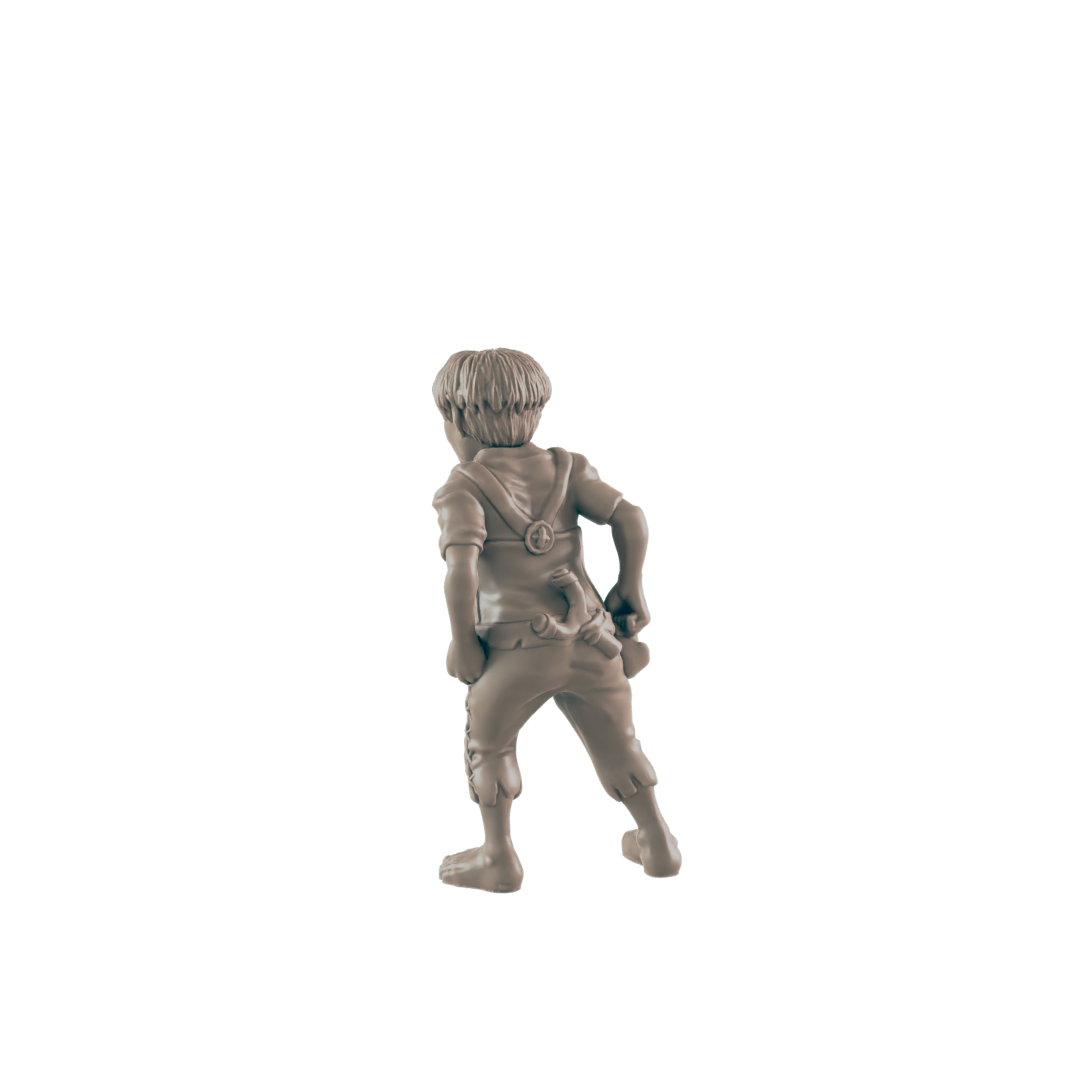 Half Orc Kid Bully - Everyday Folk - Minis - EC3D - - Dungeons & Dragons - RPG - Tabletop - EC3D - Miniature