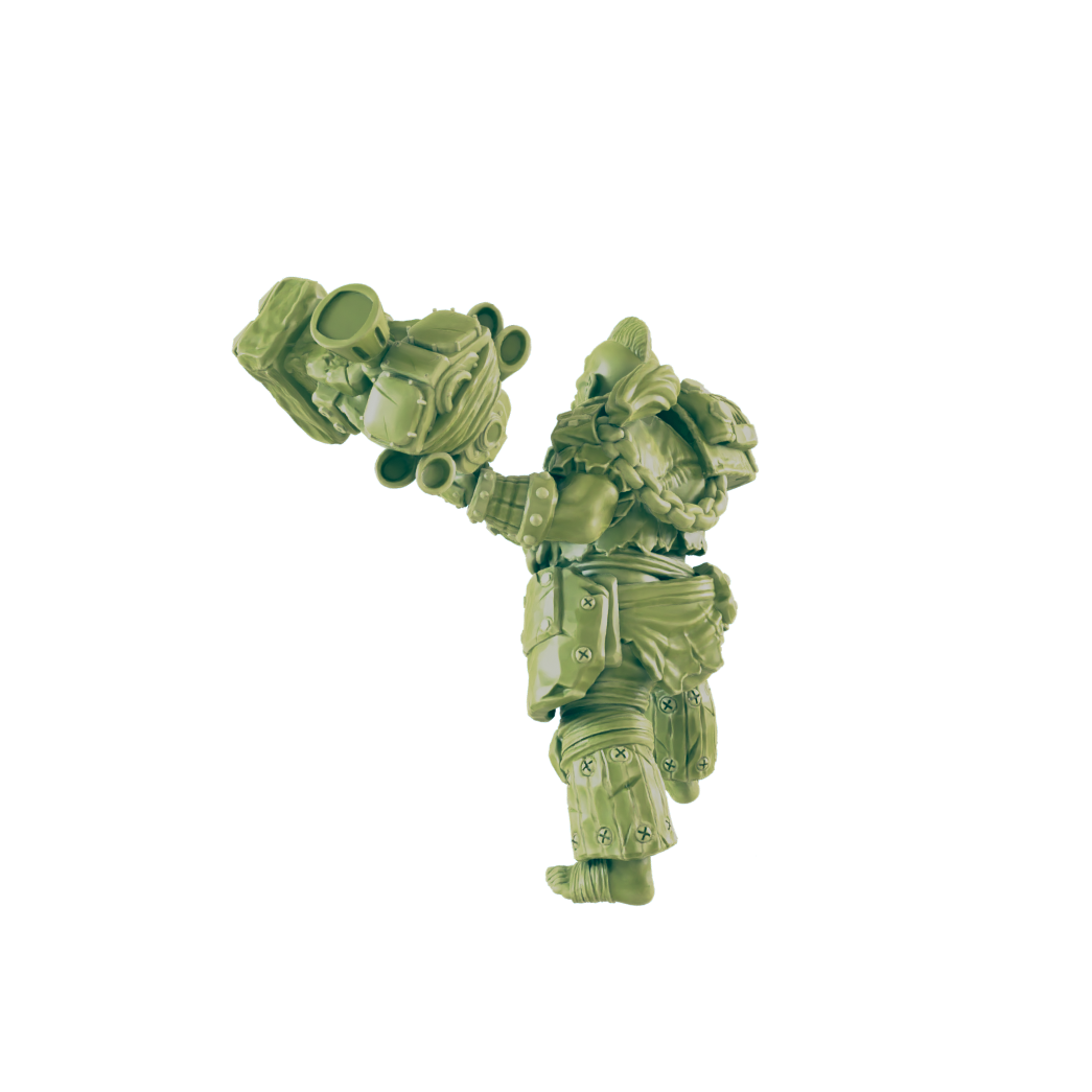 Wasteland Barbarian - Beyond the Badlands - Mini - EC3D - Cyber Punk - SciFi RPG