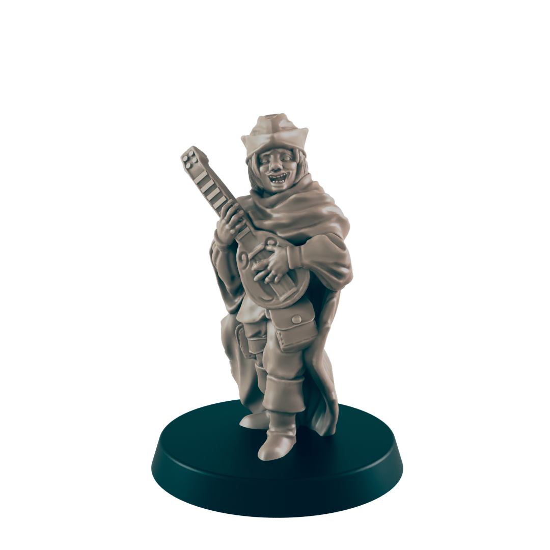 Human Male Bard - Everyday Folk - Minis - EC3D - - Dungeons & Dragons - RPG - Tabletop - EC3D - Miniature