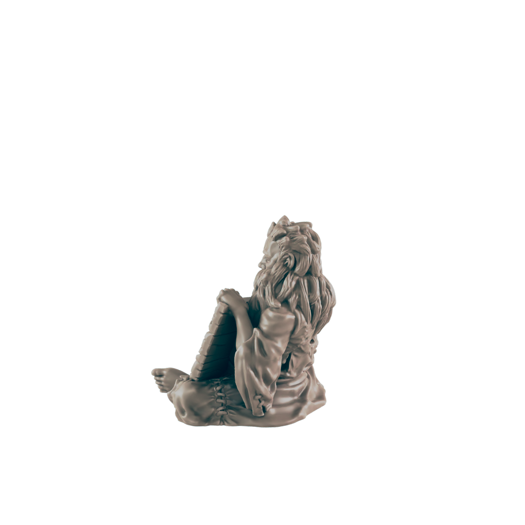 Human Beggar W/Sign - Everyday Folk - Minis - EC3D - - Dungeons & Dragons - RPG - Tabletop - EC3D - Miniature