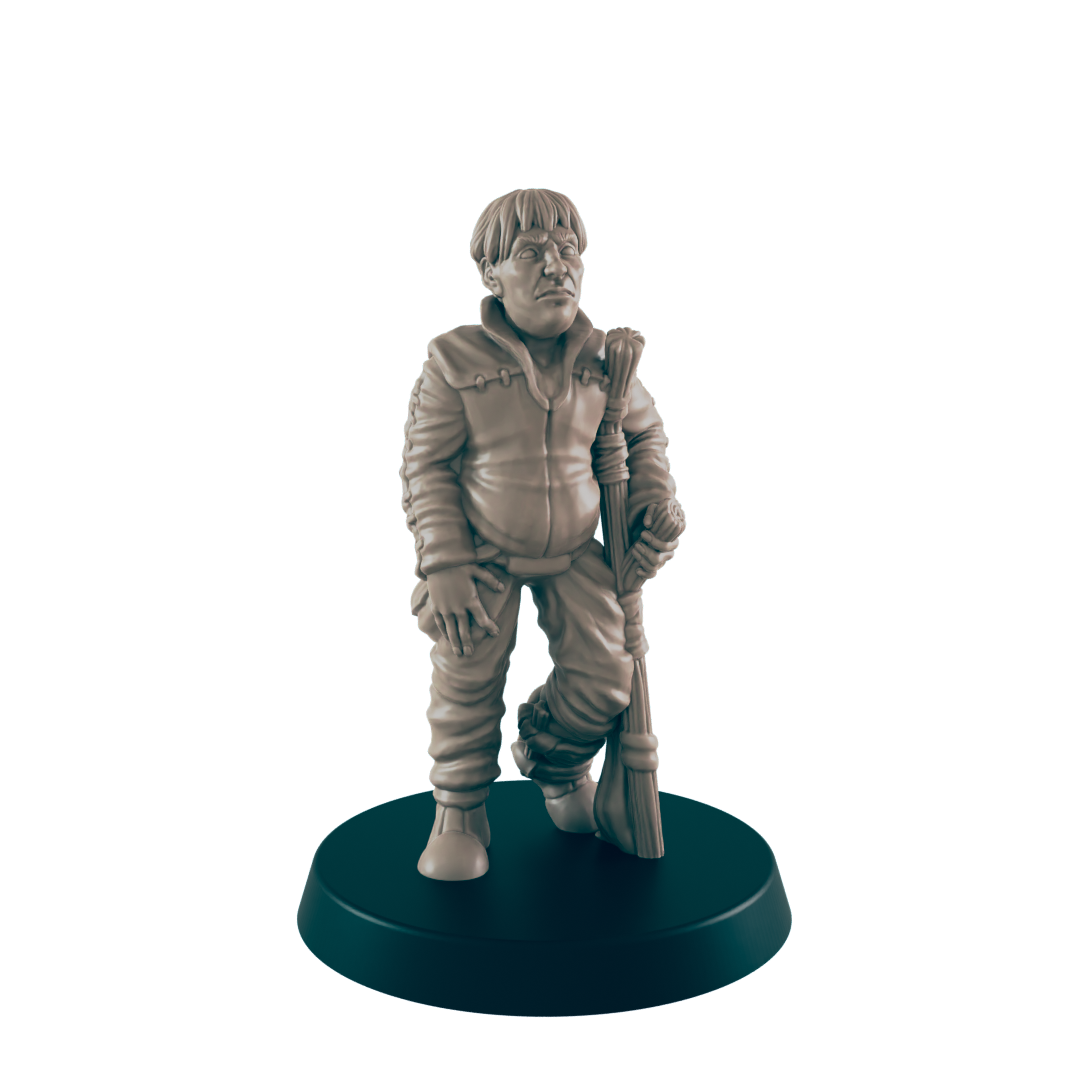 Human Male Injured Crutches - Everyday Folk - Minis - EC3D - - Dungeons & Dragons - RPG - Tabletop - EC3D - Miniature