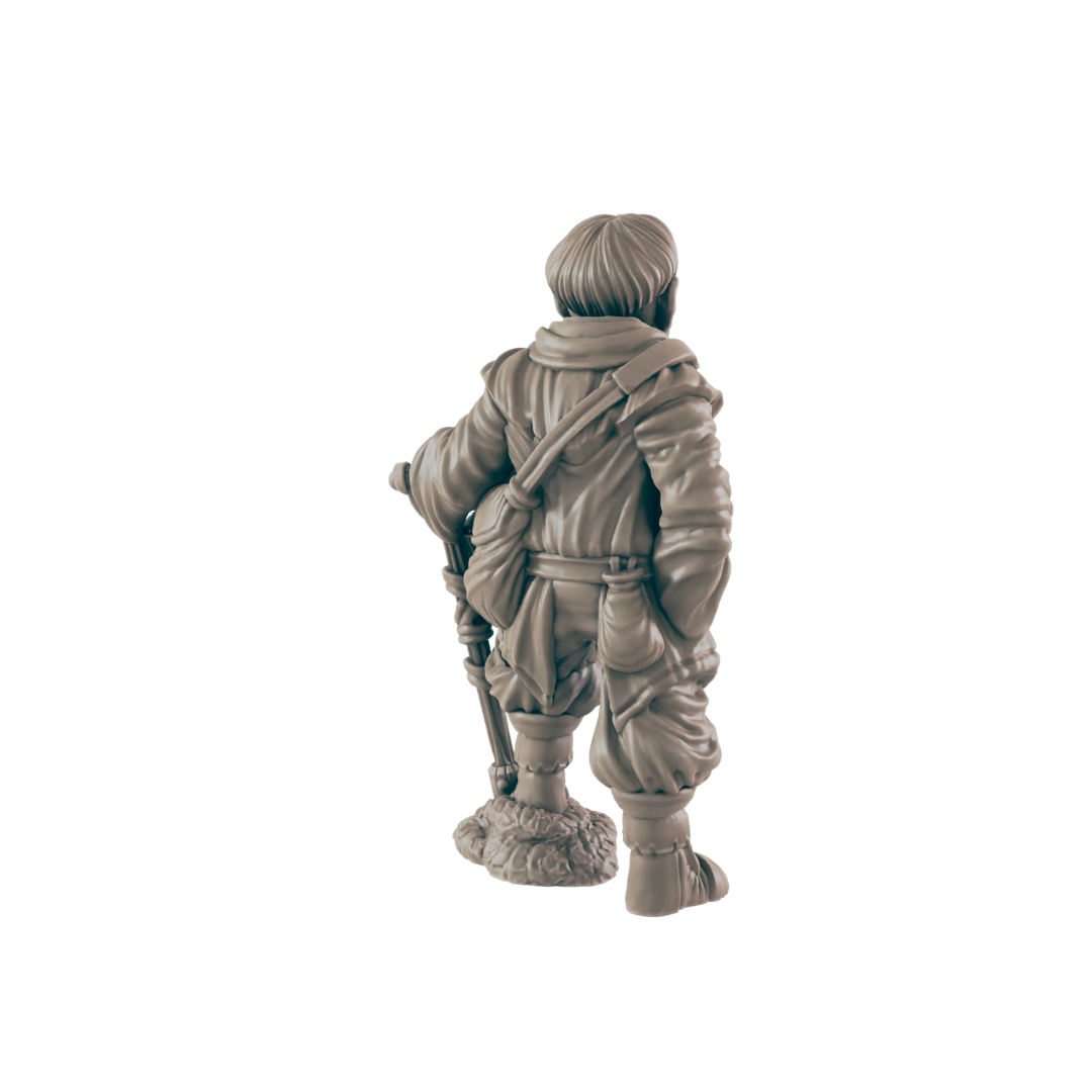 Human Gravedigger - Everyday Folk - Minis - EC3D - - Dungeons & Dragons - RPG - Tabletop - EC3D - Miniature