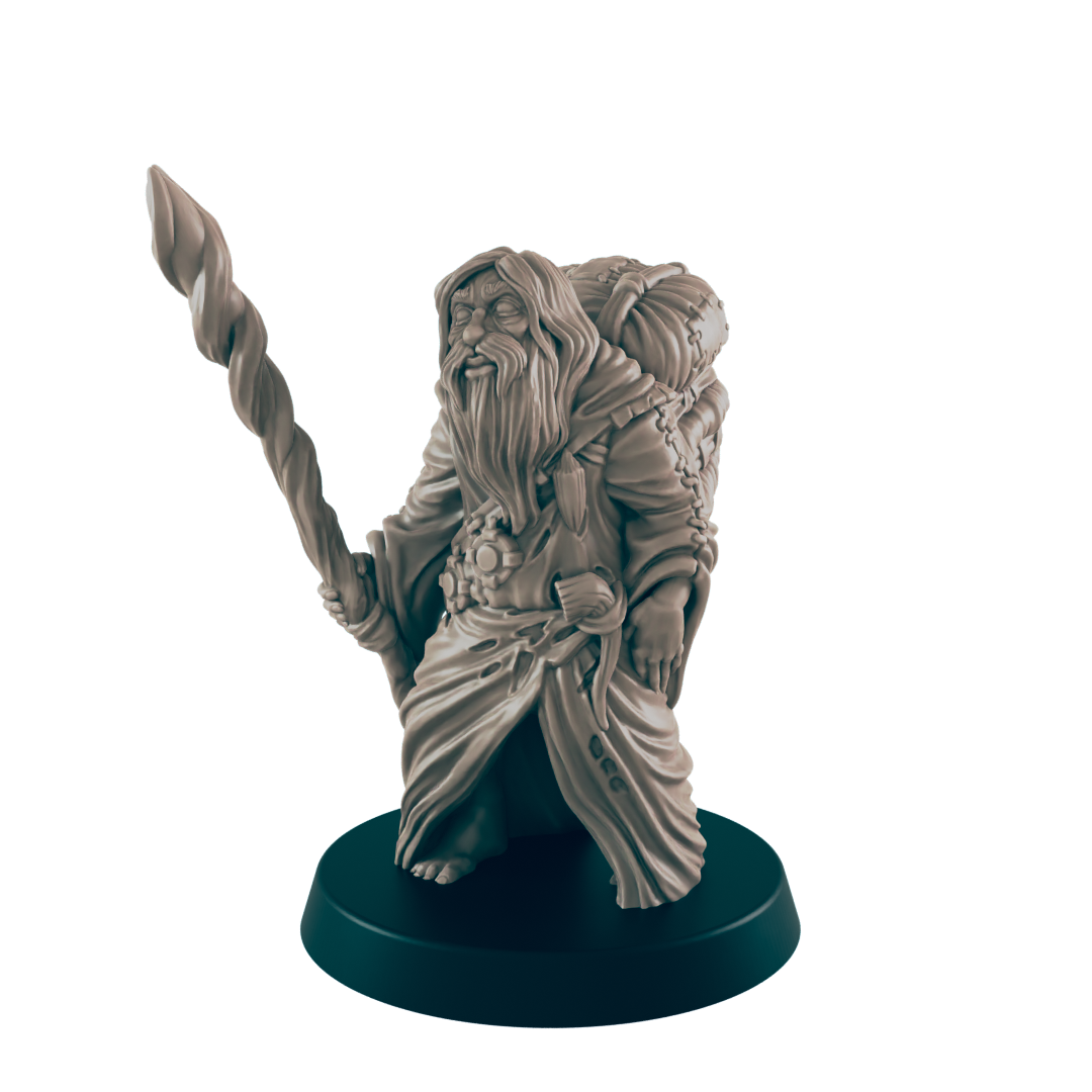 Human Old Traveler - Everyday Folk - Minis - EC3D - - Dungeons & Dragons - RPG - Tabletop - EC3D - Miniature