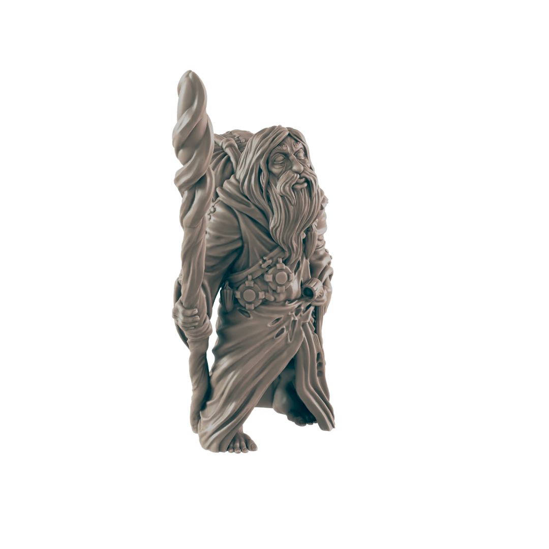 Human Old Traveler - Everyday Folk - Minis - EC3D - - Dungeons & Dragons - RPG - Tabletop - EC3D - Miniature