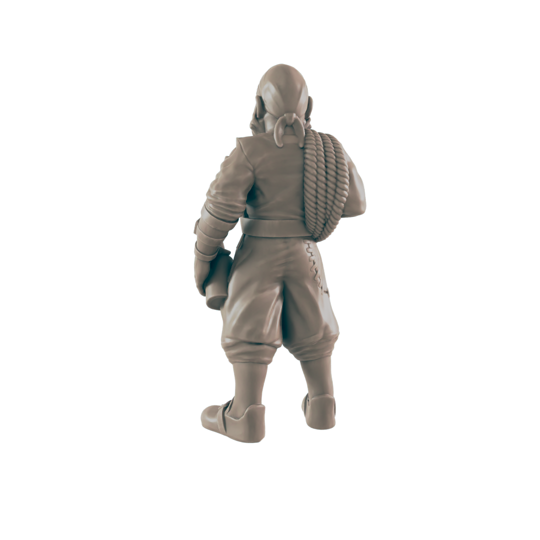 Sailors - Everyday Folk - Minis - EC3D - - Dungeons & Dragons - RPG - Tabletop - EC3D - Miniature