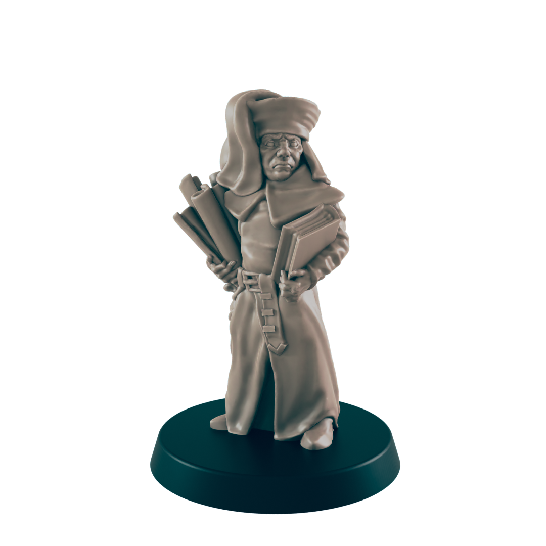 Human Male Clerk - Everyday Folk - Minis - EC3D - - Dungeons & Dragons - RPG - Tabletop - EC3D - Miniature
