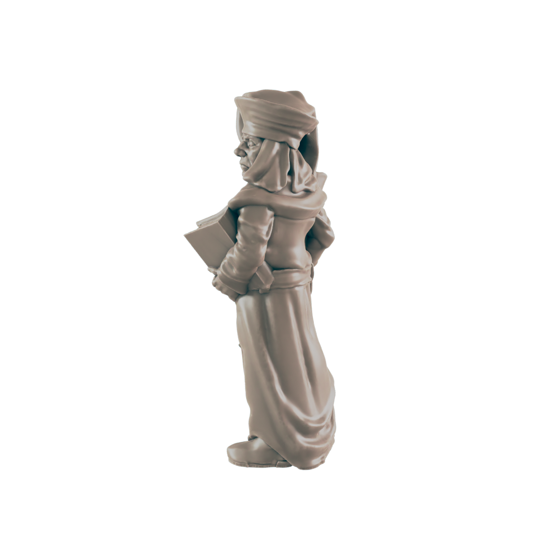 Human Male Clerk - Everyday Folk - Minis - EC3D - - Dungeons & Dragons - RPG - Tabletop - EC3D - Miniature