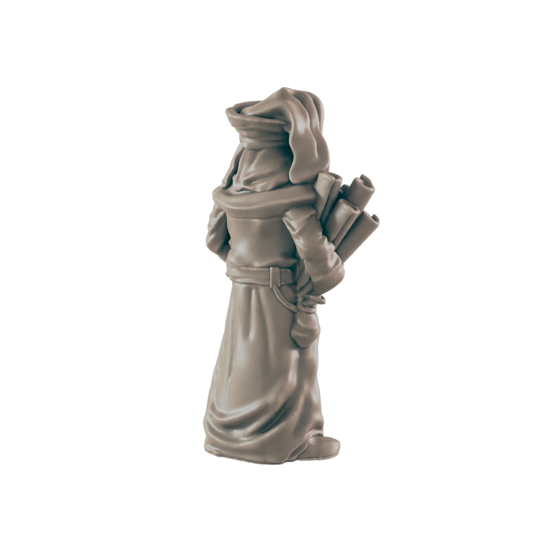 Human Male Clerk - Everyday Folk - Minis - EC3D - - Dungeons & Dragons - RPG - Tabletop - EC3D - Miniature