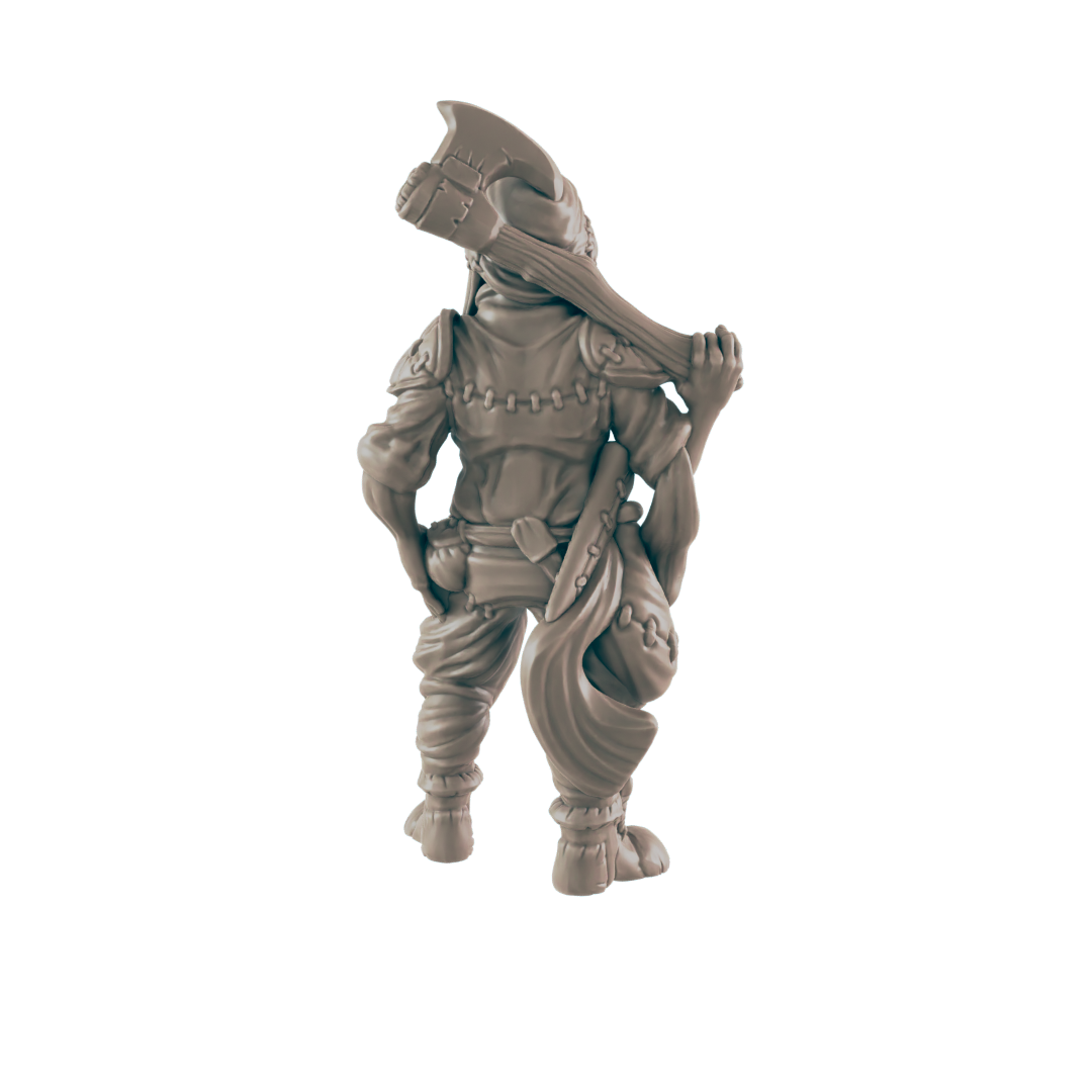 Human Male Woodcutter - Everyday Folk - Minis - EC3D - - Dungeons & Dragons - RPG - Tabletop - EC3D - Miniature