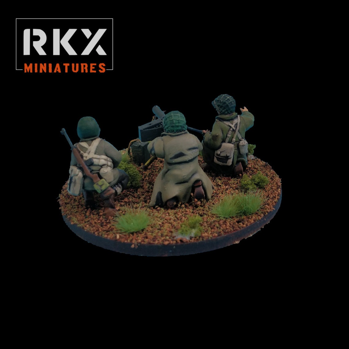 US Infantry M1917 HMG Crew WWII Set - 2 minis - Great for Tabletop War Games And Dioramas - Resin 28mm Miniatures - rkx