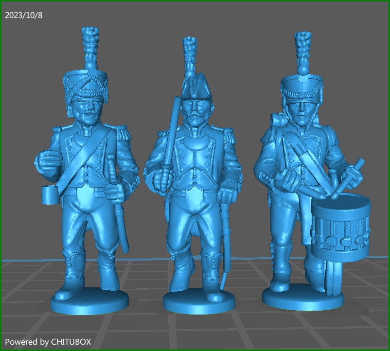 Italian Light Infantry Btg 1808-15 - 15 Mini - 28 mm Scale - Historical Wargaming - Resin