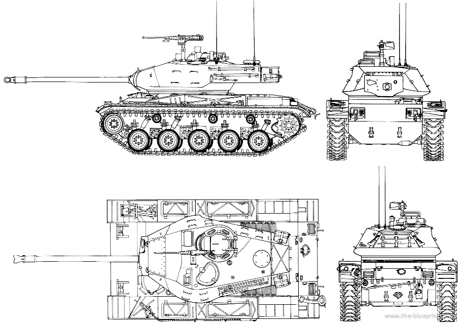 M41 Walker Bulldog - 28mm Scale - wargame3d