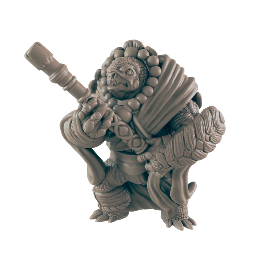 Turtlekin Monk Male - Everyday Heroes - Minis - EC3D - - Dungeons & Dragons - RPG - Tabletop - EC3D - Miniature
