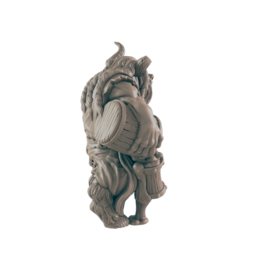Minotaur Male Bartender - Everyday Folk - Minis - EC3D - - Dungeons & Dragons - RPG - Tabletop - EC3D - Miniature