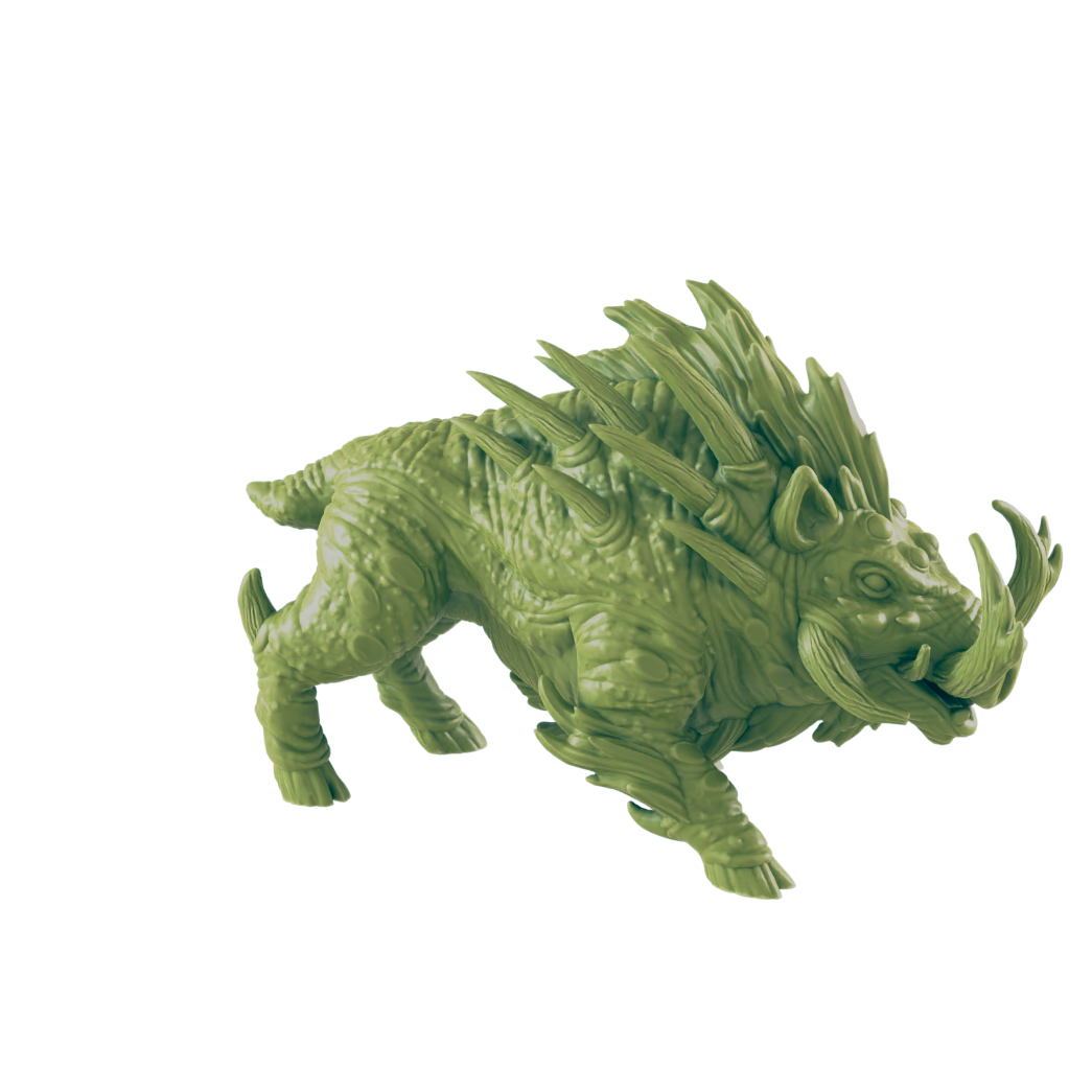 Mutated Boar - Return to the Badlands - Mini - EC3D - Cyber Punk - SciFi RPG