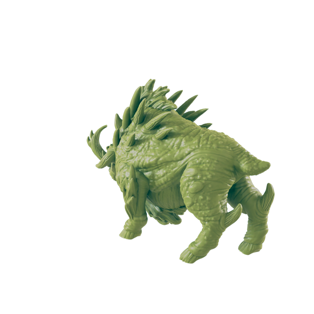 Mutated Boar - Return to the Badlands - Mini - EC3D - Cyber Punk - SciFi RPG