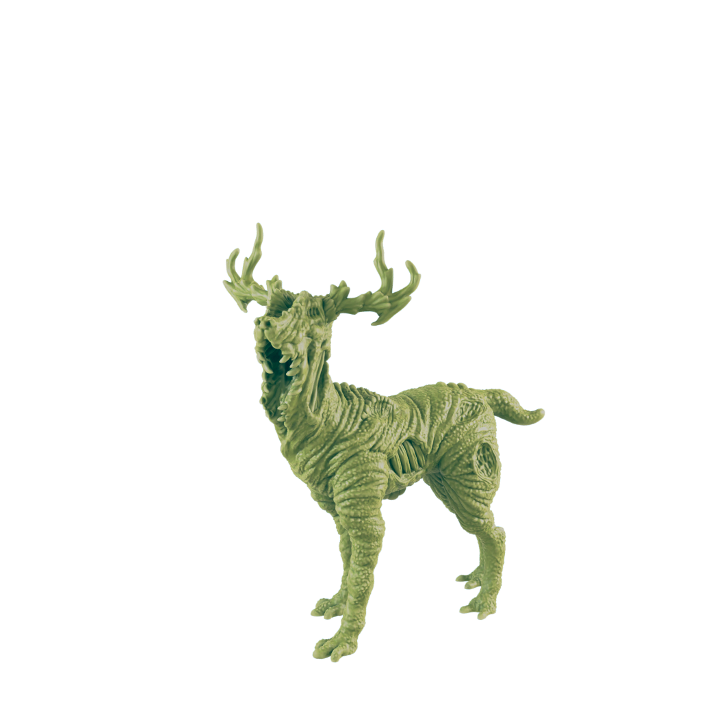 Mutated Deer - Return to the Badlands - Mini - EC3D - Cyber Punk - SciFi RPG