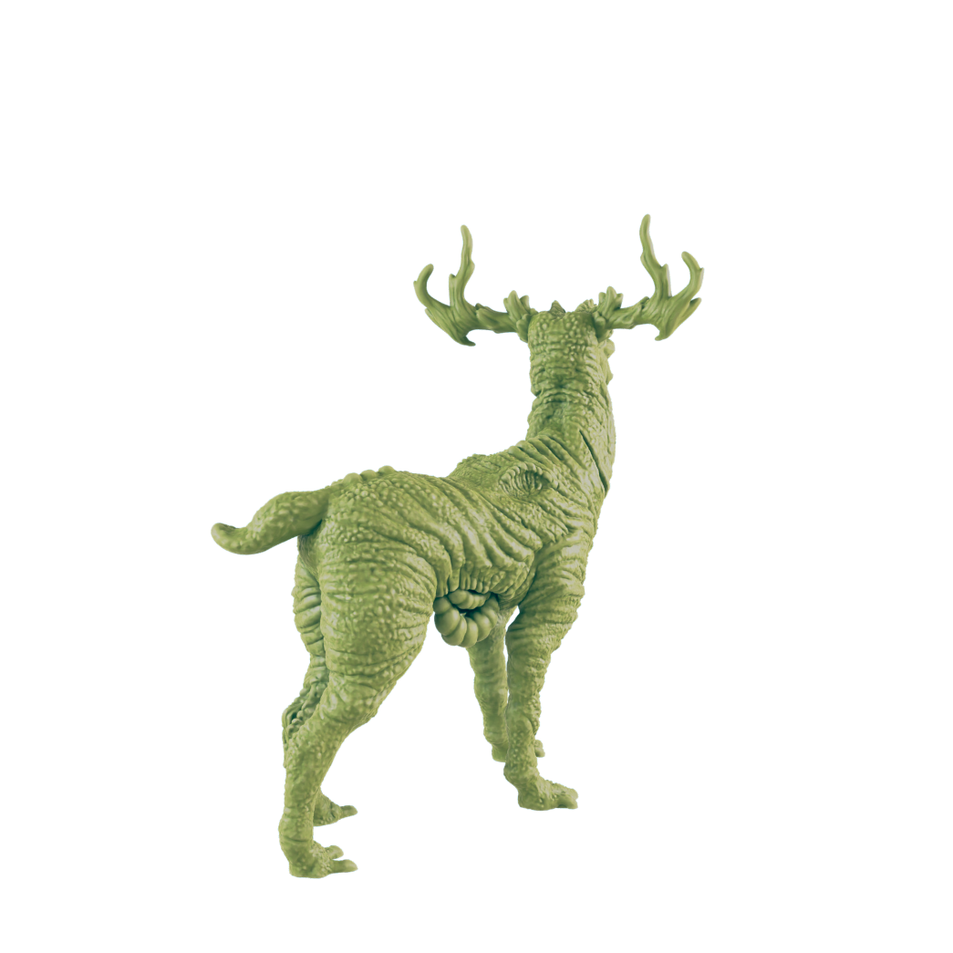 Mutated Deer - Return to the Badlands - Mini - EC3D - Cyber Punk - SciFi RPG