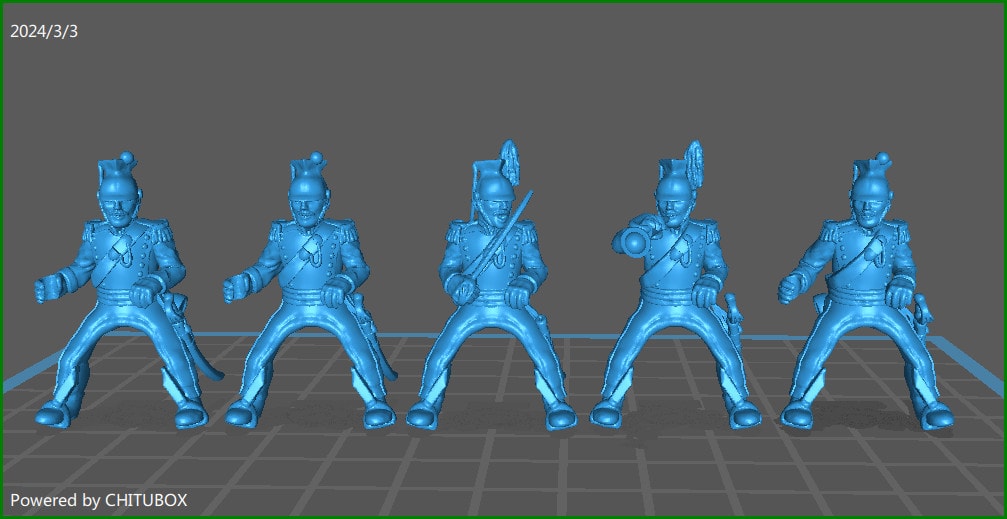 28mm Neapolitan Lancers 1859-61 - 5 minis