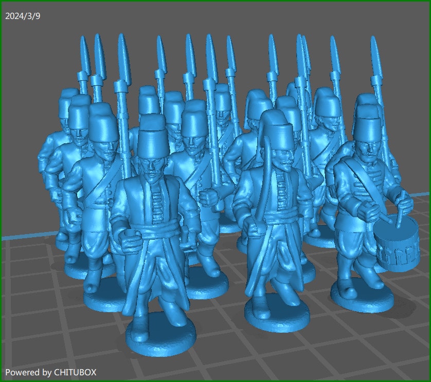 28mm Napoleonic Ottoman Nizam-i Cedem btg - 15 minis