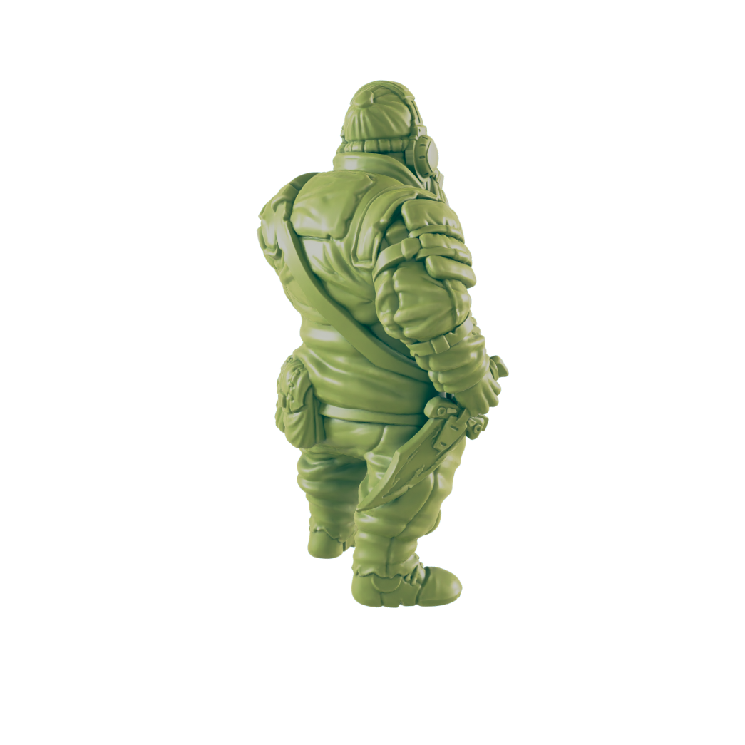 Old Man Radio Operator - Return to the Badlands - Mini - EC3D - Cyber Punk - SciFi RPG