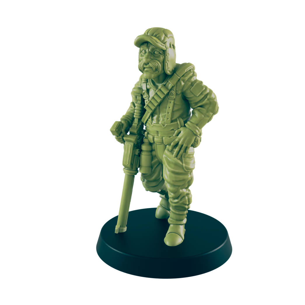 Old Timer - Return to the Badlands - Mini - EC3D - Cyber Punk - SciFi RPG