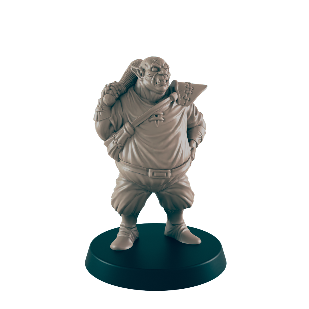 Orc Male Bouncer - Everyday Folk - Minis - EC3D - - Dungeons & Dragons - RPG - Tabletop - EC3D - Miniature