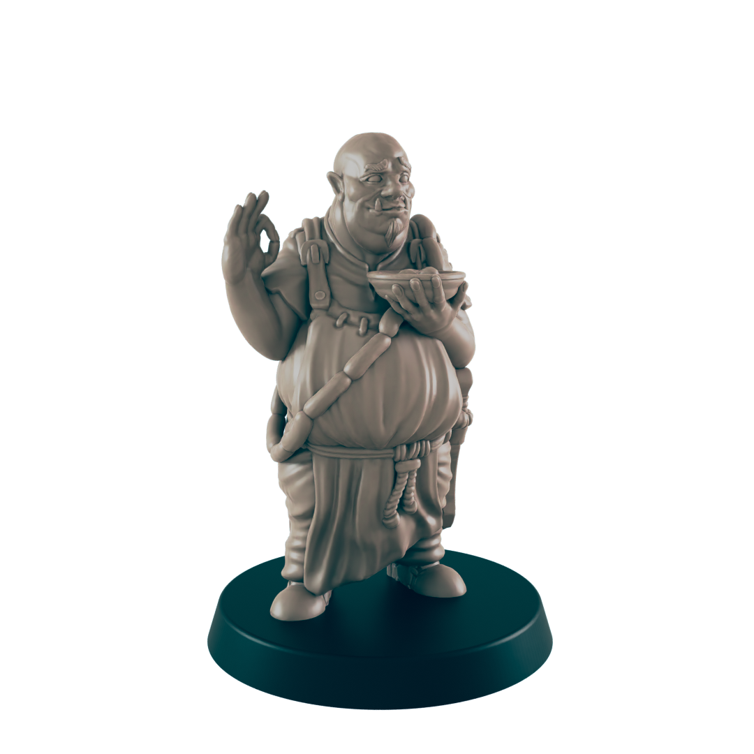 Half Orc Male Chef - Everyday Folk - Minis - EC3D - - Dungeons & Dragons - RPG - Tabletop - EC3D - Miniature