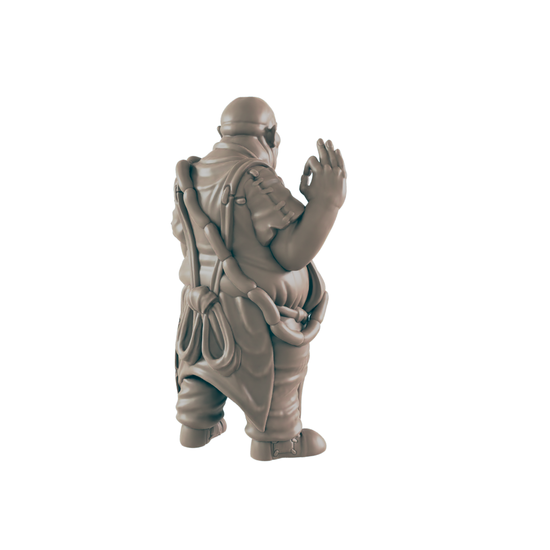 Half Orc Male Chef - Everyday Folk - Minis - EC3D - - Dungeons & Dragons - RPG - Tabletop - EC3D - Miniature