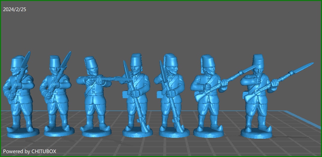 28mm Napoleonic Ottoman Nizam infantry skirmishing - 7 minis