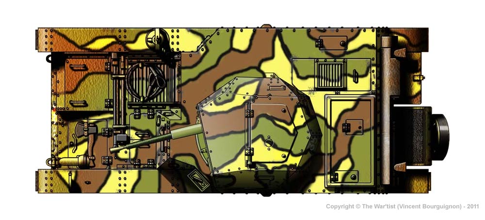 Light Tank Renault AMR-35 ZT-1 - French Army - 28mm Scale - wargame3d