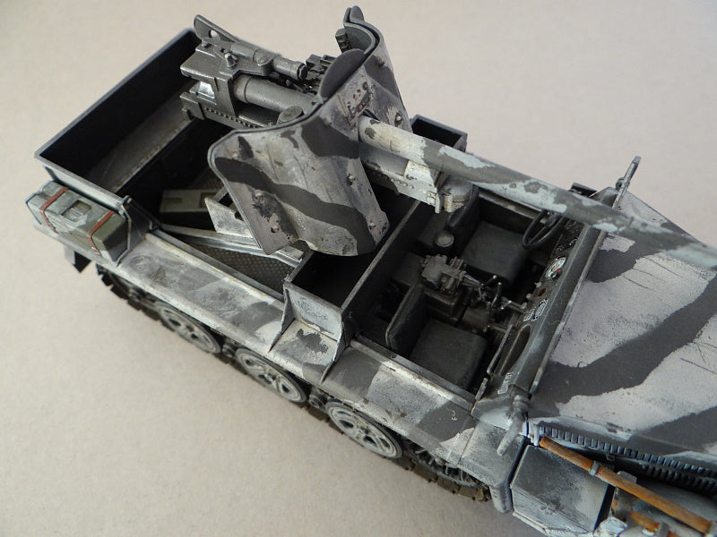 Sd.Kfz.10-5 with armor and 5cm PAK 38 - German Army - 28mm Scale - wargame3d