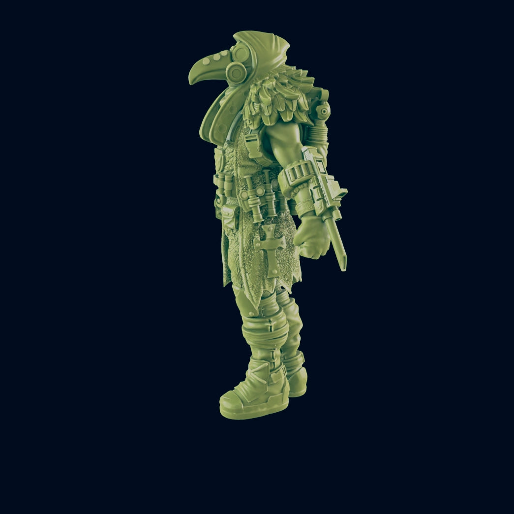 Plague Doctor - Return to the Badlands - Mini - EC3D - Cyber Punk - SciFi RPG