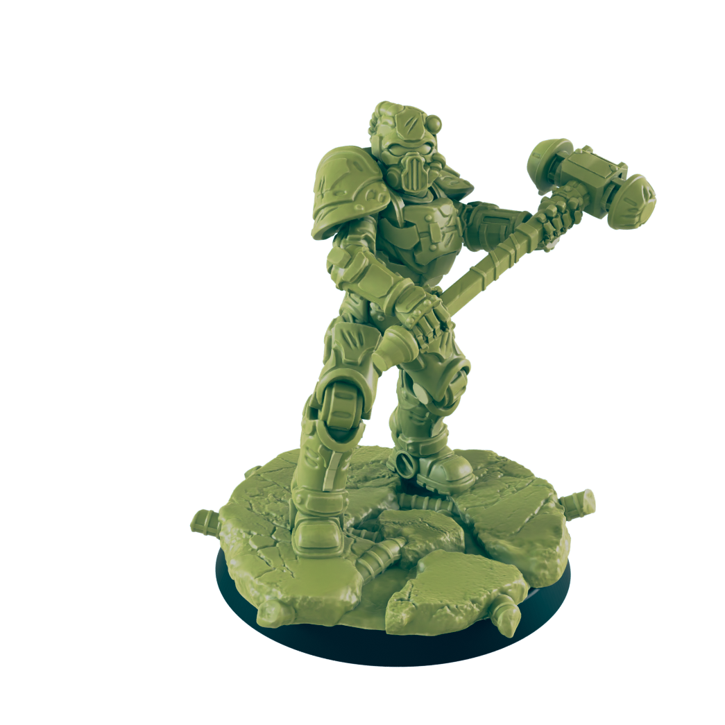 Power Armor - Beyond the Badlands - Mini - EC3D - Cyber Punk - SciFi RPG