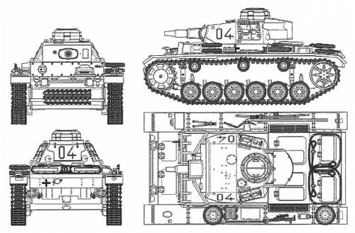 pz-kpfw III ausf N - German Army - 28mm Scale - wargame3d