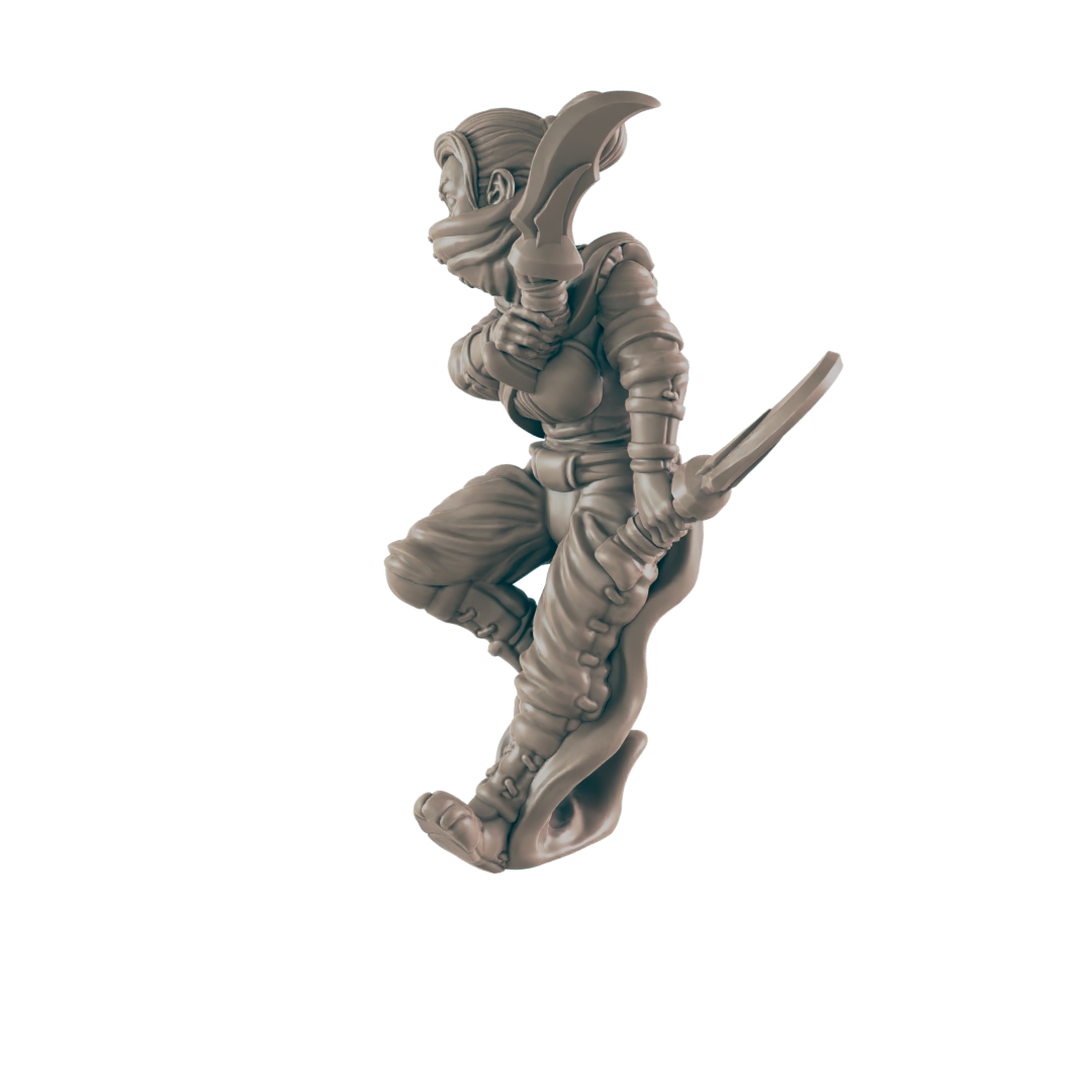 Rogue Human Female - Everyday Heroes - Minis - EC3D - - Dungeons & Dragons - RPG - Tabletop - EC3D - Miniature