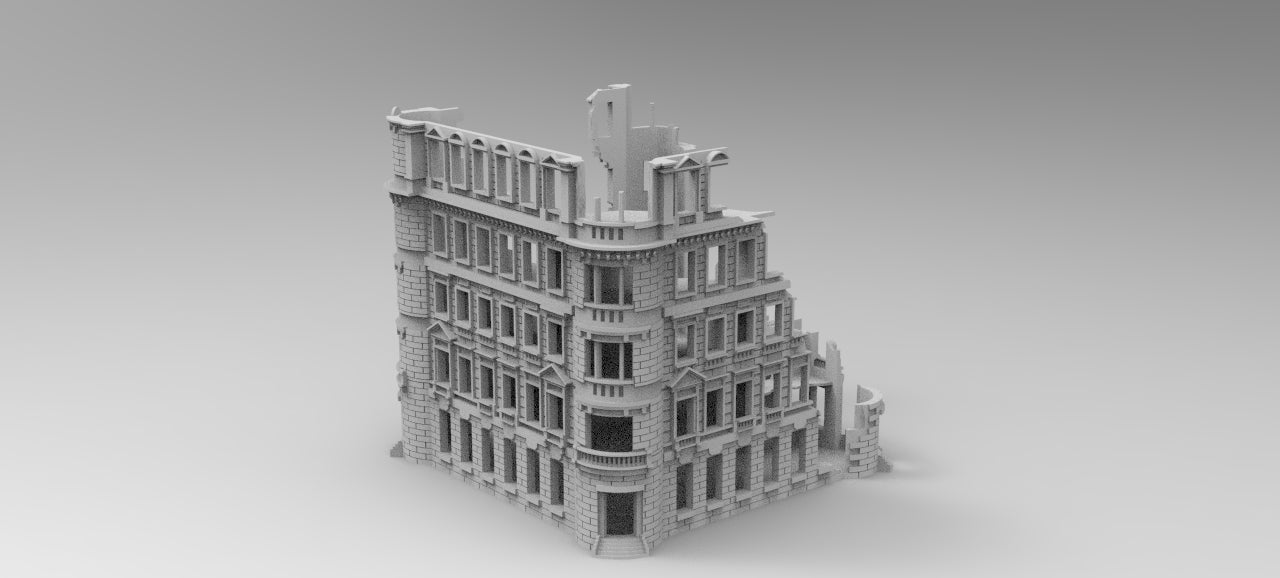Ruin 1 - War Across Europe - Terrain - 28mm - 20mm - 15mm - WOW Buildings