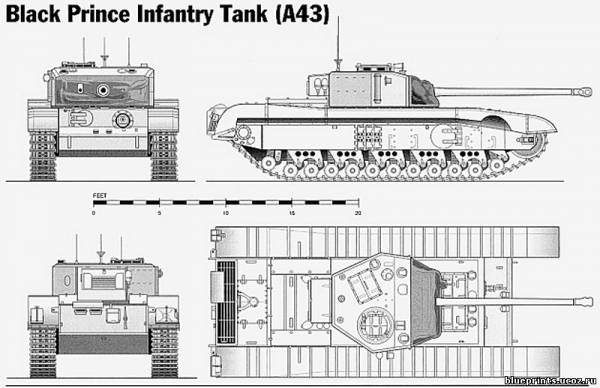A43 Black Prince - UK Army - wargame3d- 28mm Scale