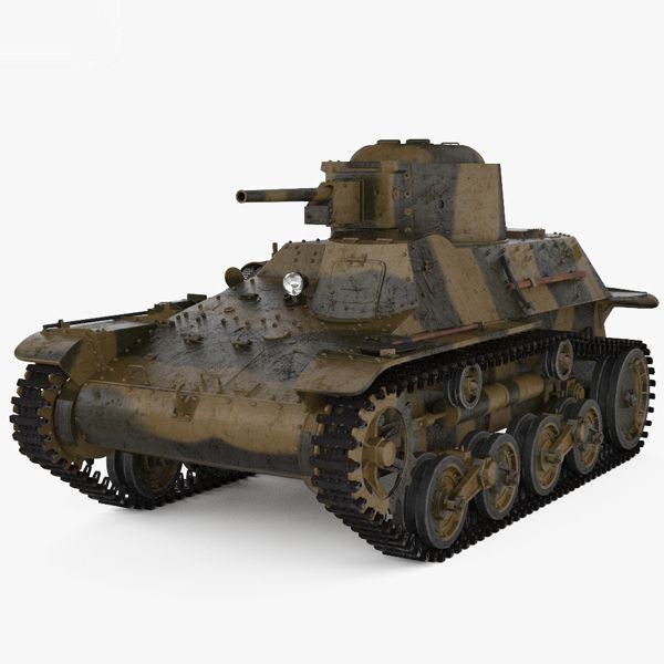 Type 97 Te-Ke Tankette - Japanese Army - 28mm Scale - wargame3d